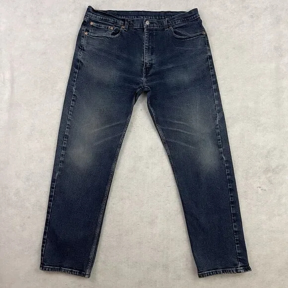Levis 505 Jeans Mens Size 38X32 Blue Regular Fit Medium Wash Denim