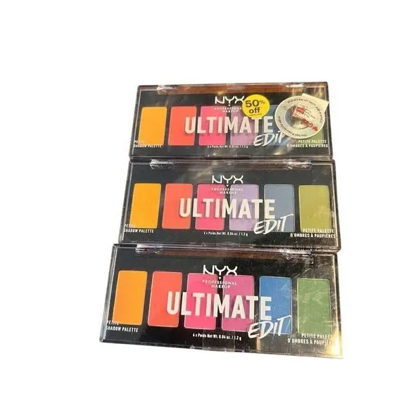 3 NYX Ultimate Edit Petite Palette Sealed 0.04 oz Each USPP02 - Bright