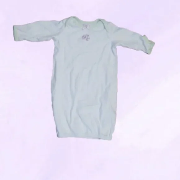 Little Me baby sleeper in light green size 0-3 months infant new born pjs pajama