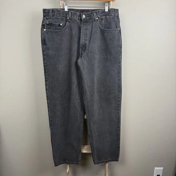 Vintage 2000 Levi 550 Relax Fit‎ Black Denim Jeans size 38x30