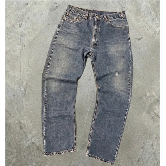 Levis 505 Vintage Mens Regular Fit Straight Leg Jeans Blue Made in USA 38x32