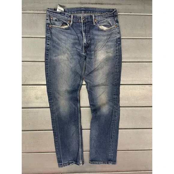 Levis 511 Jeans Mens 34x32 Blue Medium Wash Faded Denim Slim Straight‎
