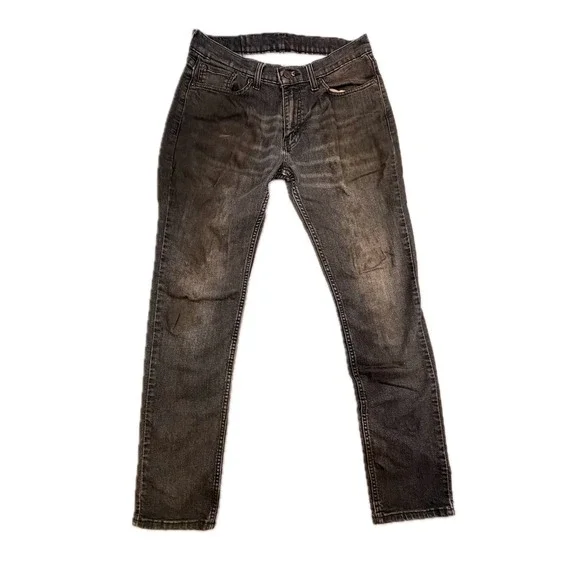 Levis 511 Slim Fit Jeans Mens 30x32 Faded Black Denim 04511-3096 WaterLess