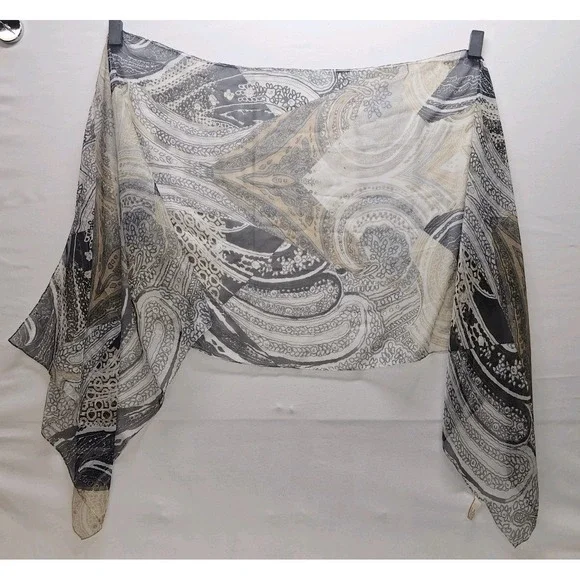 Vtg Collection Eighteen‎ Tan And Black Geometric EUC