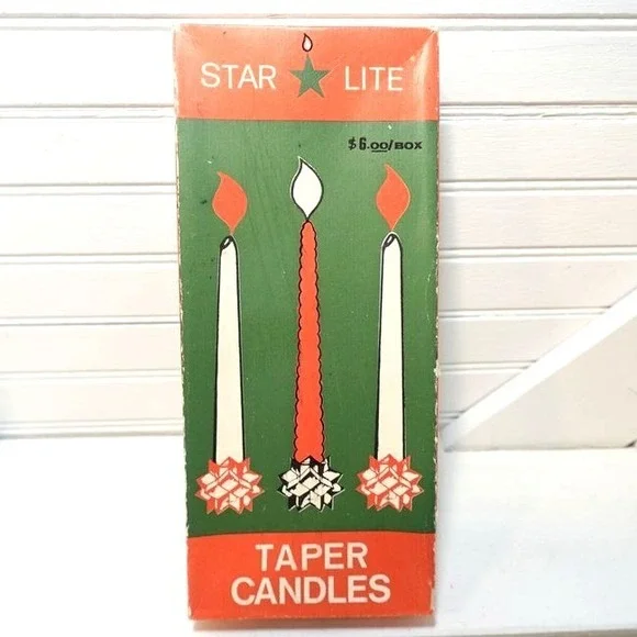 Vintage Christmas Candles‎ White 10