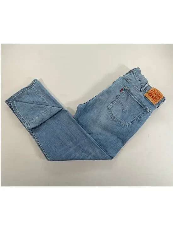Levi's 505 Regular Fit Jeans Mens 40x30 Light Wash Straight Leg Denim