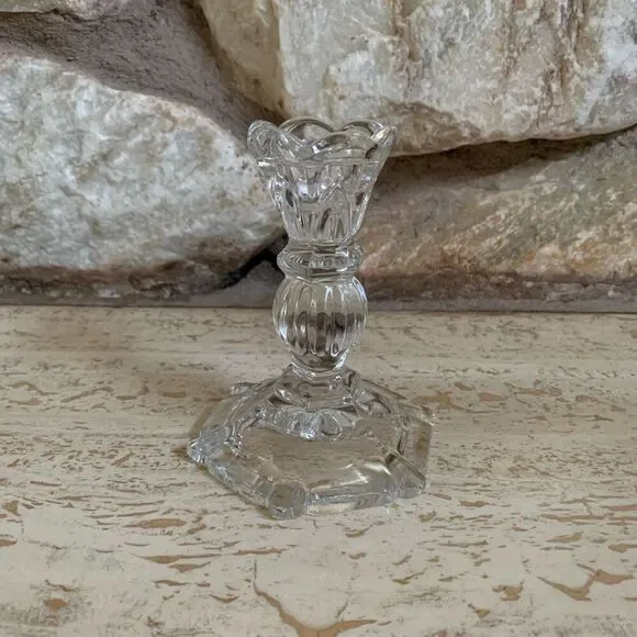 Vintage Fifth Avenue Naples crystal candle stick holder