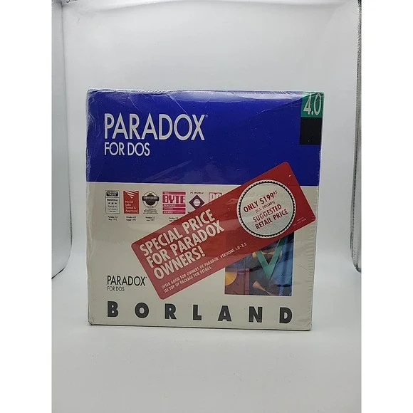 Vintage Borland Paradox for DOS 4.0 database software 3.5