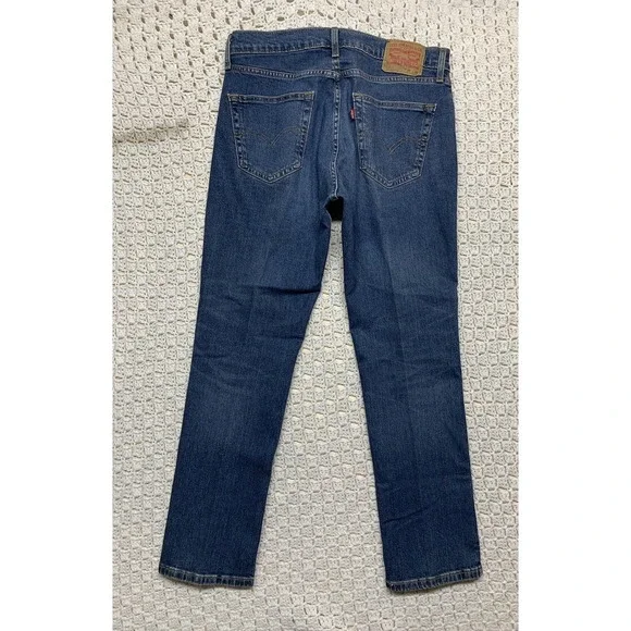 Levis 511 Jeans Mens 34x30 Blue Denim Slim Straight Medium Wash Stretch‎