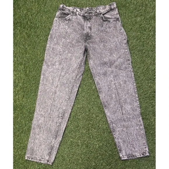 Vintage 80s Levis 550 Black Acid Wash Jeans Made USA Mens 31x29 (Tag 34) Tapered