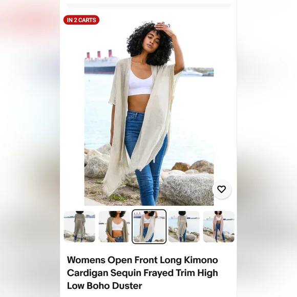 Womens Cardigan Linen Canvas Look