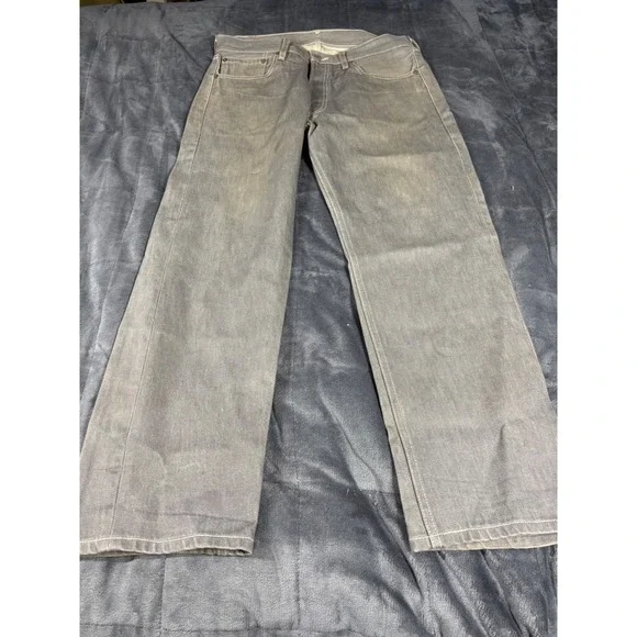 Levis‎ 501 Original Straight Fit Grey Denim Jeans Mens 33x30 Button Fly Mexico