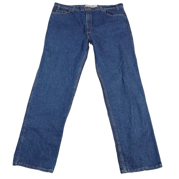 VTG Levis 540 Jeans Mens 44x34 (42x34) Blue‎ Orange Tab Dark Wash Black Bat Wing
