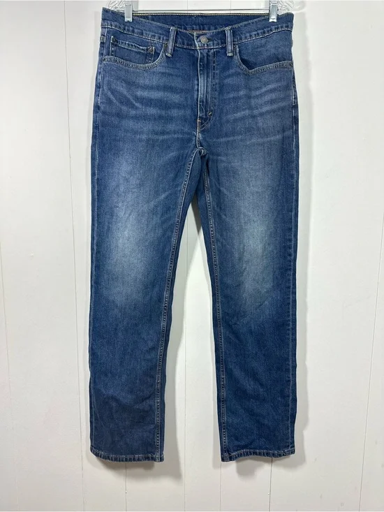 Levis 514 Mens Size 34x32 Straight Fit Denim Blue Jeans Dark Wash