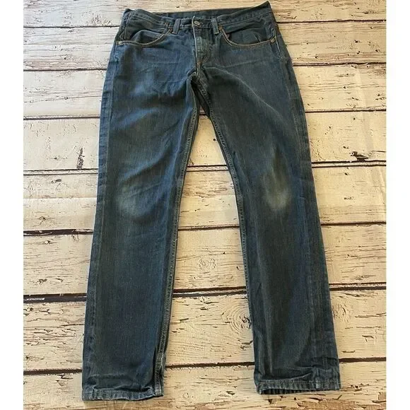 Levis 511 Special Edition 1873 Rivets Jeans Slim Straight‎ Mid Blue Fade 34x32