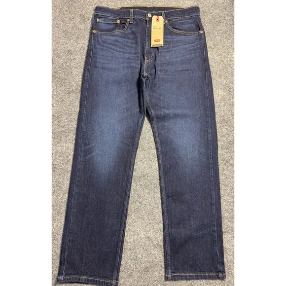Levis 505 Regular Fit Mens Jeans 36×30 Dark Wash Blue Denim NWT