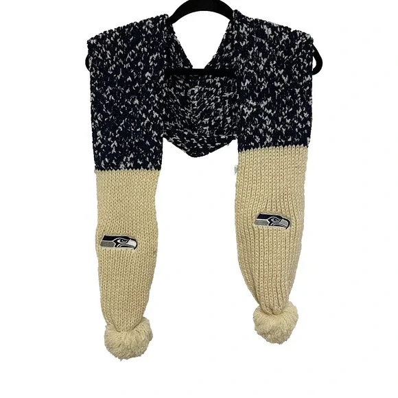 NFL Seattle Seahawks Pom Pom Knit‎ Scarf Football UNISEX