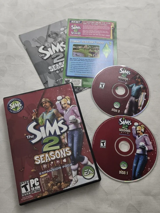 The Sims 2 Seasons Expansion Pack (PC, 2007) - Complete CD Set WITH CODE