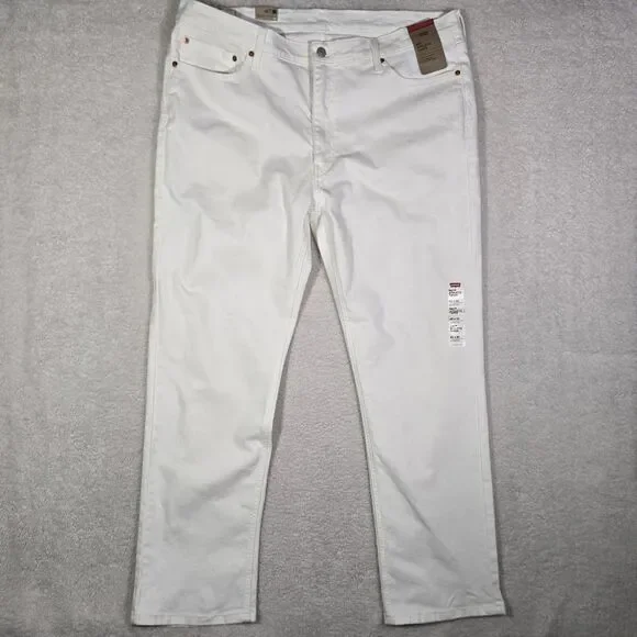 NWT Levis 541 Athletic Taper Mens White Stretch Comfort Jeans Size 40x32