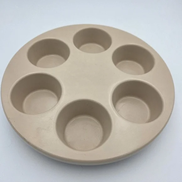 Anchor Hocking Microware Muffin Cupcake Pan PM 447 TI 486 4 Beige Tan 10