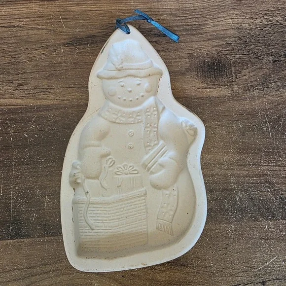 Vintage 1997 Longaberger Cookie Mold Series‎ Chilly Snowman Christmas Baking
