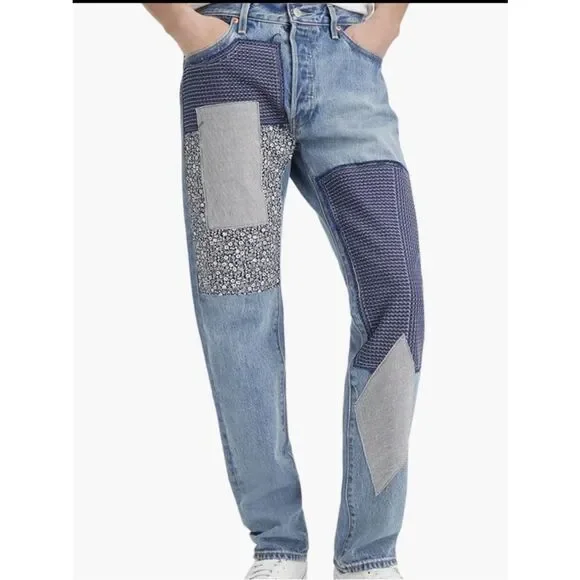 levis 501 Patchwork Mens Big “E” Jeans Size 38/29