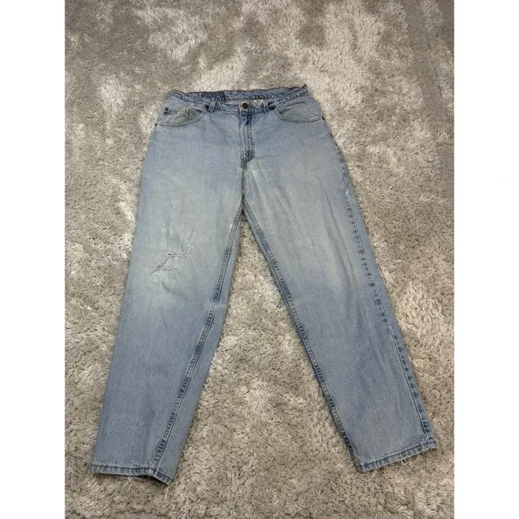Vintage Levis 560 Loose Fit Tapered Leg‎ Jeans Light Wash Denim USA Made 36x32