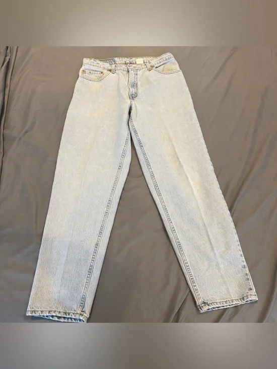 VTG Levis 560 Jeans Mens 33x30 Blue Loose Tapered Light Wash USA Batwing