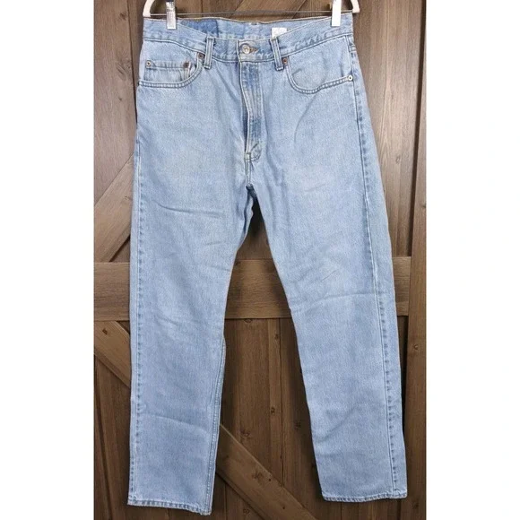 Levis 505 Jeans Mens 34x32 Light Wash Straight Leg Made In Canada Vintage