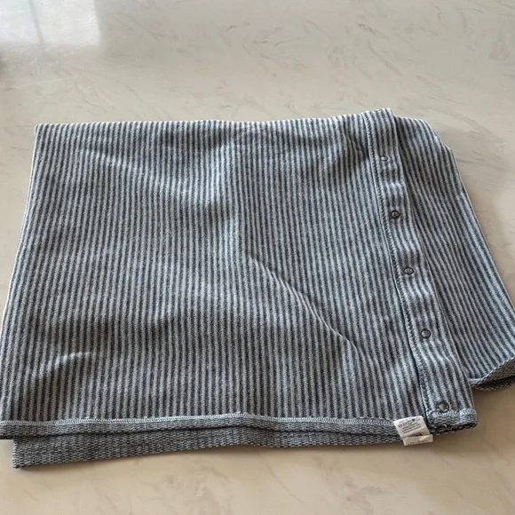 Lululemon Athletics Blue Stripe Button Adjustable Scarf Wrap
