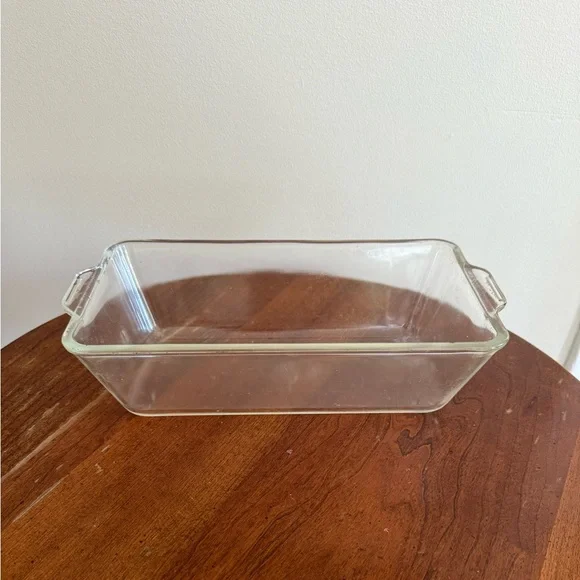 Vintage PYREX #214 Clear Glass Loaf Baking Dish 10.5 x 6 x 3