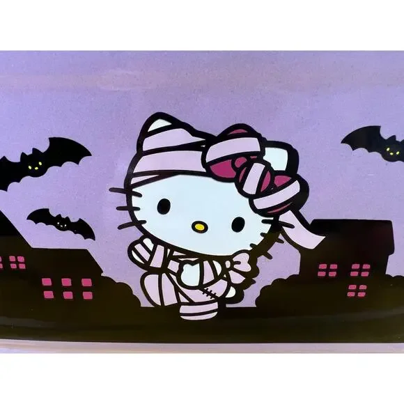 New Hello Kitty Ceramic Baking Loaf Casserole Dish Halloween Purple