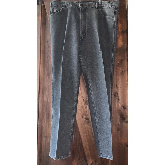 Vtg Levis Silver Medal Mens Straight Leg Stretch‎ Jeans Faded Black Sz 42x30 USA