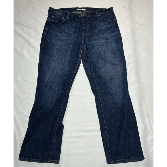 Levis 505 Jeans Mens 32 Blue Straight Dark Wash Denim