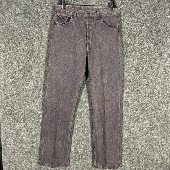 Vintage Levis 501 Jeans Mens 36x34 Brown Button‎ Fly Made USA Straight Leg 90s