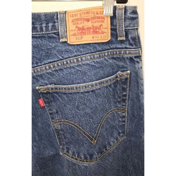 Vintage Levi's 517 Jeans 40 X 29 Bootcut Hige‎ Design 2000s Deconstructed