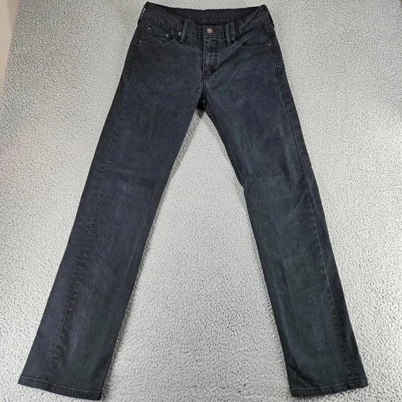 Levis Jeans Mens 29x32 Gray 513 Slim Straight Stretch‎ Denim Work Pants