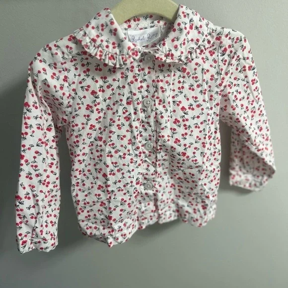 Rachel Riley Cherry Button up blouse! 18 months Excellent condition!100% cotton