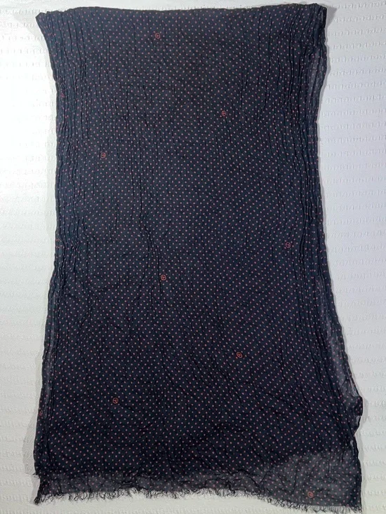 Moschino Womens Modal Polka Dot Peace Sign Scarf Wrap Designer Quiet Luxury Boho