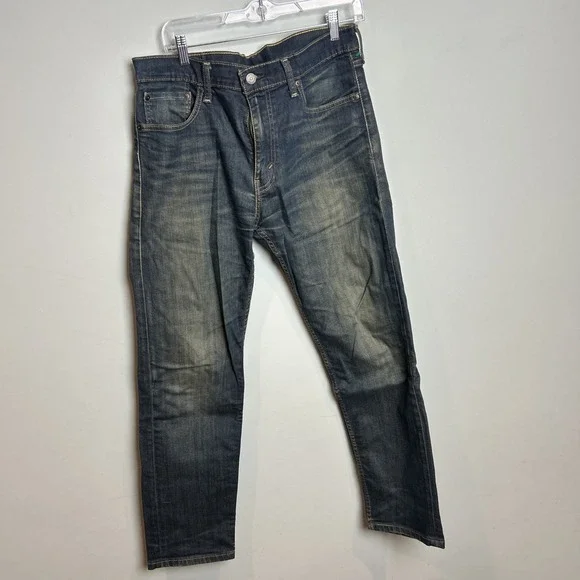 LEVIS 502 Men's Blue Straight‎ Leg Denim Jeans Classic Casual Size 36x30