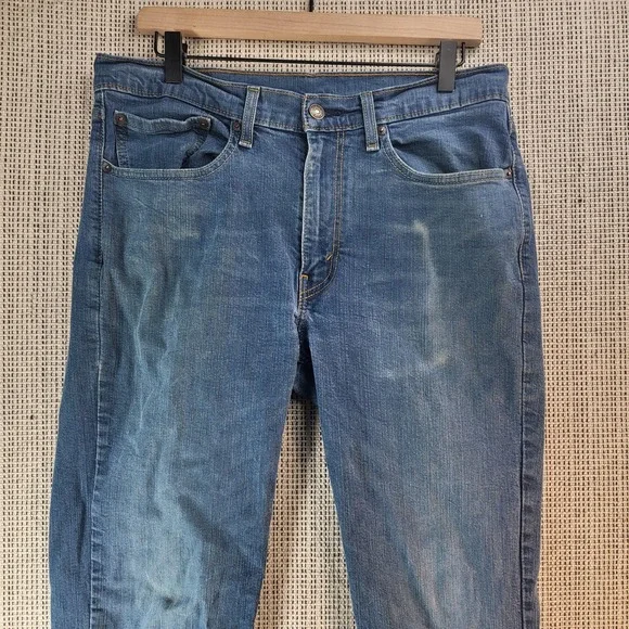 Levi's 514 Jeans Mens 34x32‎ Blue Straight Leg Denim Medium Wash Zip Fly