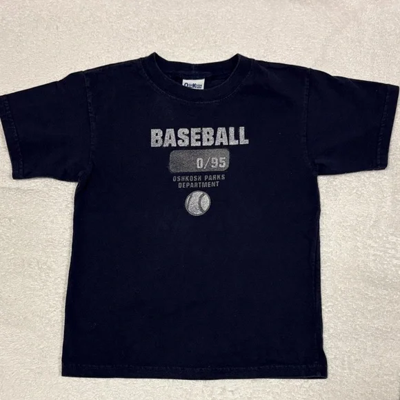 OshKosh B'gosh 90’s Navy Baseball vintage cotton Graphic Tee size 6