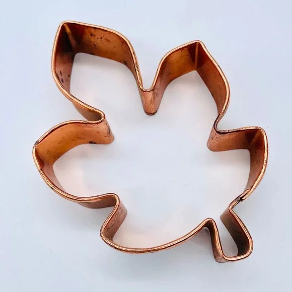 Large Copper Cookie Cutter‎ - Christmas #12 Leaf