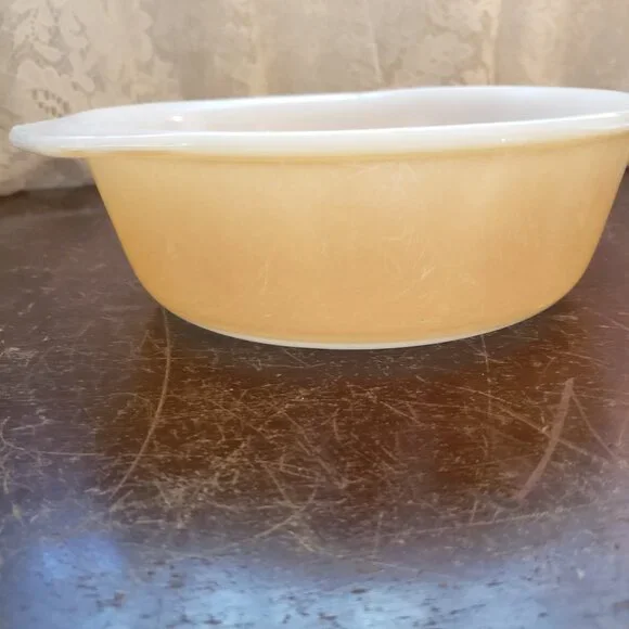 Fire King Peach Luster Baking Dish