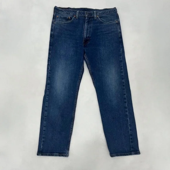 Levi Strauss Co. 505 Mens‎ 36x29 Straight Leg Ankle Jeans Blue Denim 5-Pocket