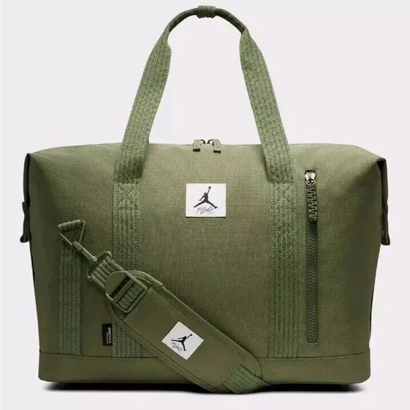 Nike Jordan Jam Flight Cordura Duffle Bag Sage Green Gym Bag MA0798 EF9 NWT