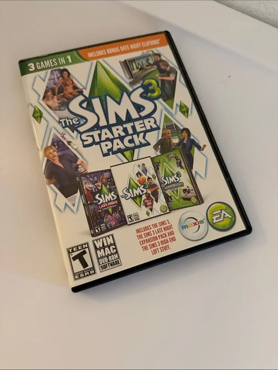 The Sims 3 & Expansion Lot EA Win PC Mac DVD Rom Set Starter Pack Late Night CIB