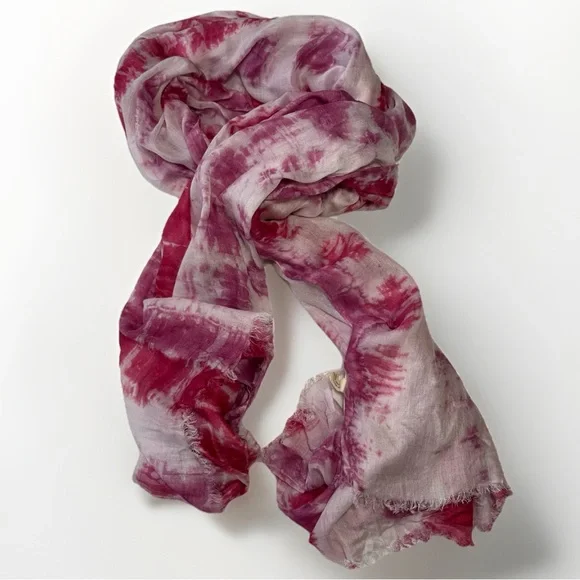 Michael Stars Tie Dye Pink White Oversized Blanket Scarf Neiman Marcus NWT