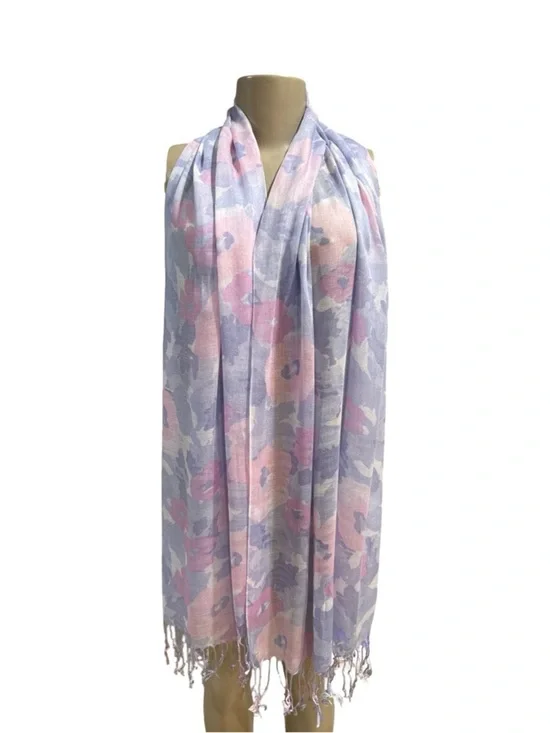 Bloomingdale's Pastel Floral Scarf Wrap - Pink & Lavender