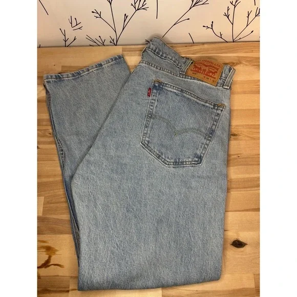 Men's Levi's Light Blue Denim 38x30 Straight Regular Fit 500 Series